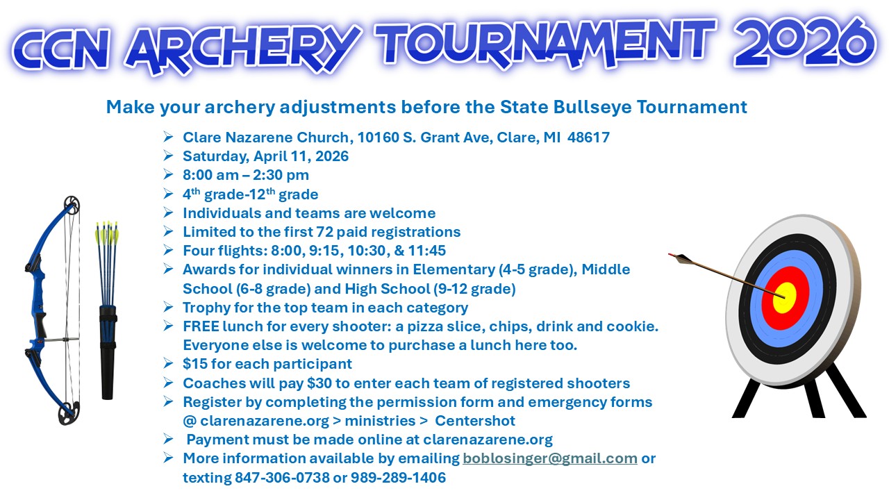 ARCHERY TOURNAMENT FLYER 2026